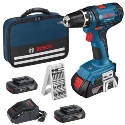 Bosch GSR 18 2 LI Akkuschrauber mit 3 Akkus je 1,5 Ah + Ladegerät + 25 tlg. Bitbox für 116,95€ (statt 130€)