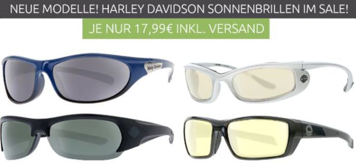 Harley Davidson Sonnenbrillen neue Modelle für nur je 14,99€