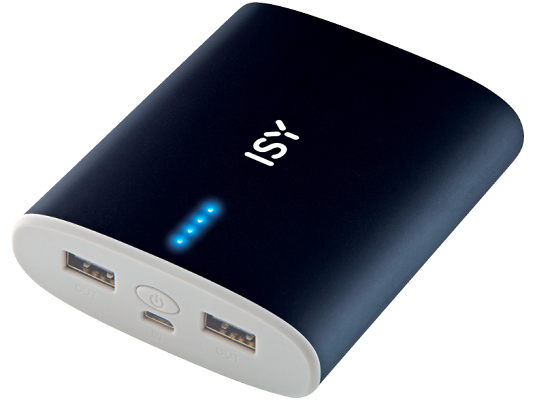 ISY IAP 4000 Powerbank mit 10.000 mAh für 9,99€ (statt 17€)