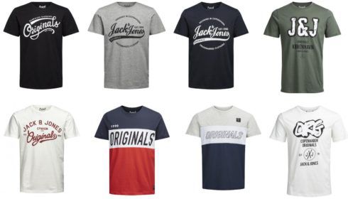 Jack & Jones Herren T Shirts, NY, Raffa, Paintstrok, Splat für je 10,99€
