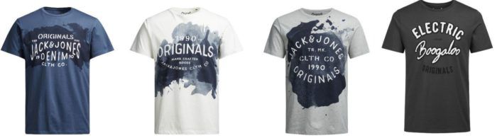 Jack & Jones Herren T Shirts, NY, Raffa, Paintstrok, Splat für je 10,99€