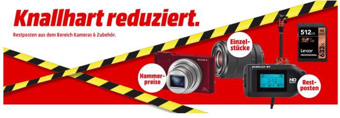 Media Markt Knallhart reduziert: günstige Video  Kameras & Zubehör   z.B. LEXAR Micro SDHC 64 GB für 17€