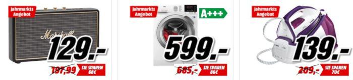 Media Markt Preise im freien Fall   günstiges quer Beet   Speicher, Waschmaschinen, Lautsprecher, Action Cams.....