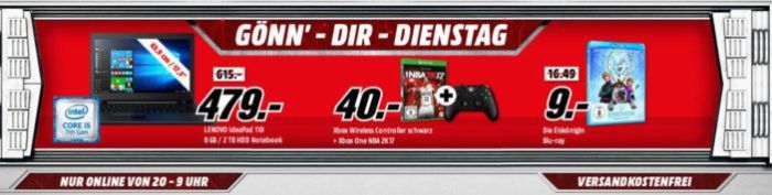 XBox one S 1TB + Wireless Controller SE Winter Forces + FIFA 18 für 275€ uam. im Media Markt Dienstag Sale