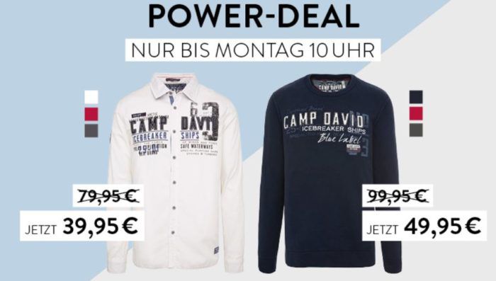 Camp David & Soccx Powerdeal   Pullover für 49,95€ oder Hemd mit Artwork für 39,95€