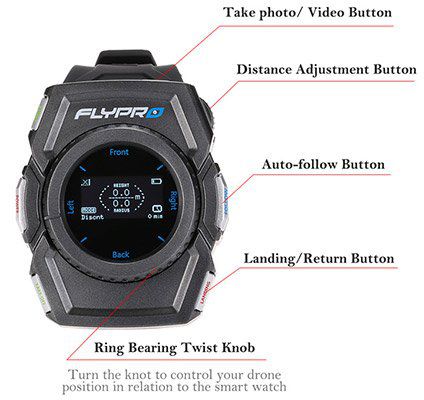 FLYPRO XEagle   RTF Drohne mit Smartwatch, Follow Me, 360°, 12MP & Zubehörpaket für ~236€ (statt ca. 479€)