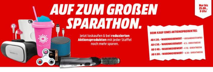 Media Markt Sparathon: Kleinkram Sale mit Staffel Rabatt