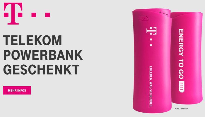 Nur für Telekom Kunden: 2.600mAh Powerbank gratis