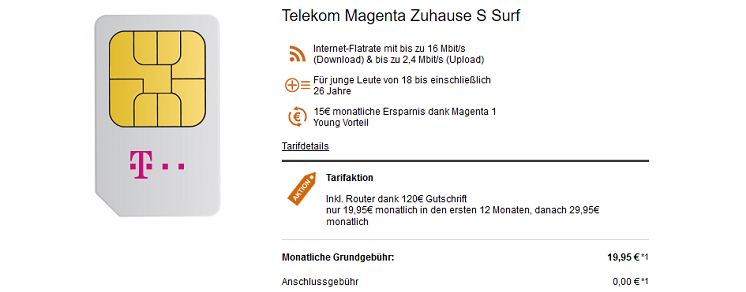 Telekom Magenta Zuhause S, M o. L für junge Leute ab 24,95€ inkl. Router   MagentaEins Young Vorteil möglich