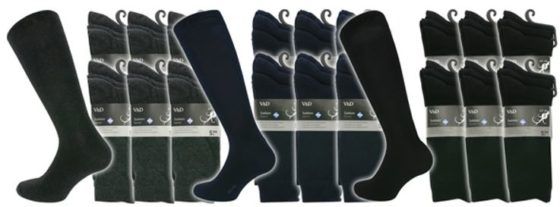 V&D Herren Socken im 18er Pack für 14,99€