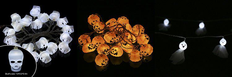 Verschiedene LED Motivlichterketten für Halloween ab 4,78€