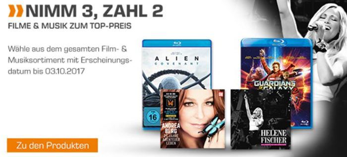 Saturn Weekend Sale: u.a. Konsolenangebot   Nimm 3 zahle 2:  aus dem gesamten Film u. Musiksortiment oder Lego!