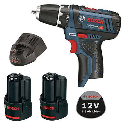 Bosch GSR 10,8 2 Li Akkuschrauber + 2x 1,5 Ah Akku mit Schnell Ladegerät GAL 1230 CV für 89,99€ (statt 106€)