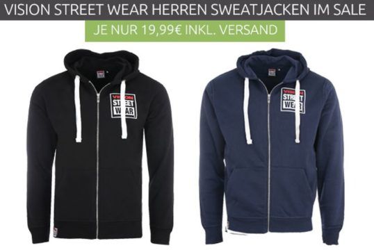 VISION STREET WEAR Herren Sweatjacke für je 19,99€