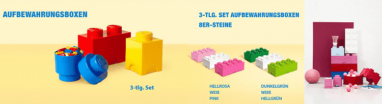 LEGO OneDay Sale bei vente privee   z.B. 3er Set Aufbewahrungsboxen (8er Steine) ab 56,90€ (satt 75€)