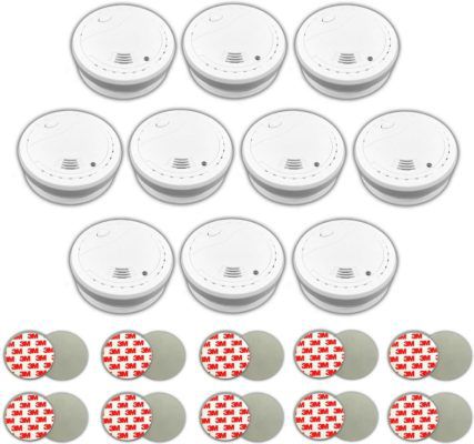 Xeltys   Rauchmelder im 10er Set inkl. 5J. Batterie für 29,99€