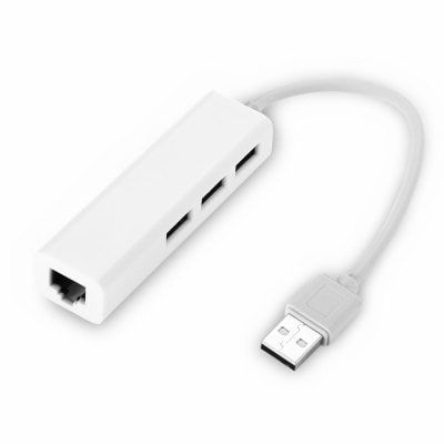 USB 2.0 LAN Hub mit 3 USB Slots für 3,39€