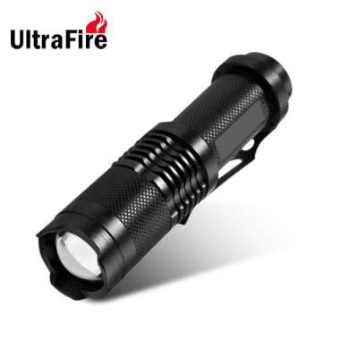 UltraFire 1600Lm Cree XML T6 18650 Zoomable LED Taschenlampe für 2,51€