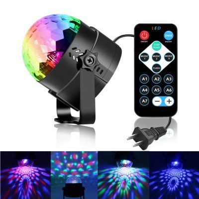 YouOKLight   Mini Discolicht 3W RGB 3LED inkl. Fernbedienung für 6,83€