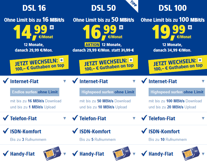 50€ Amazon Cashback bei 1&1 DSL + 100€ für Wechsler (DSL 50 für 23€/Monat)