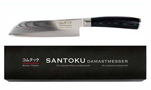 Komu Tekku Santoku Damastmesser 17cm aus japanischem VG 10 Stahl für 33€ (statt 40€)