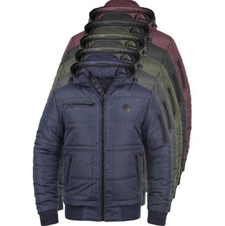 BLEND Boris Herren Winterjacke mit Stehkragen und abnehmbarer Kapuze für 47,95€ (statt 60€)