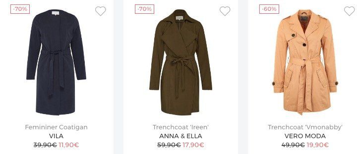 Großer Mantel Sale bei About You + keine VSK   z.B. Vero Moda Trenchcoat für 18€