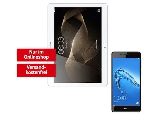 Huawei Honor 6C Smartphone + Huawei Mediapad M2 Tablet für 49€ + o2 Flat mit 5,5GB LTE inkl. 2. Simkarte für 19,99€ mtl.