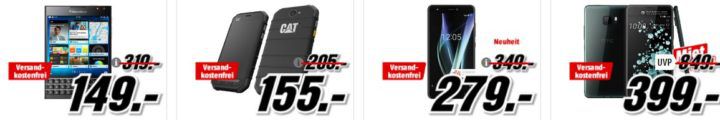 Media Markt Smartphone Fieber: z.B. HUAWEI P8 Lite 16 GB DualSIM für 99€ + 3 Gratis Artikel
