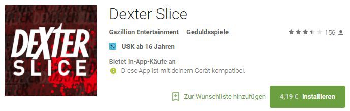 Dexter Slice (Android) gratis statt 4,19€