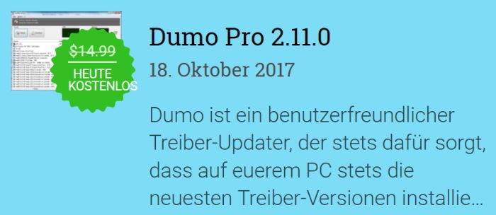 Kostenlos: Dumo Pro 2 – nur bis morgen 10 Uhr