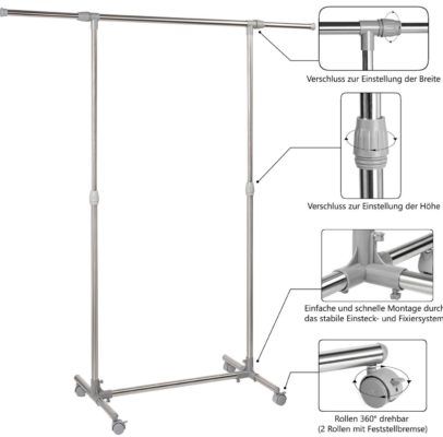 Oramics XL Edelstahl Kleiderständer für 12,99€