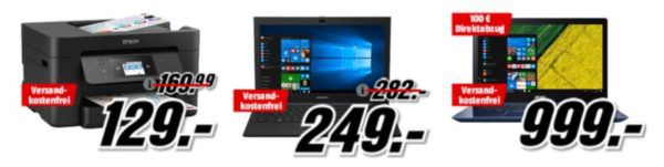 Media Markt Mega Marken Sparen: günstige Notebooks und Monitore von Acer, Medion, Philps und Epson