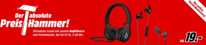 Media Markt Kopfhörer Preishammer   z.B. BEATS EP statt 66€ für 49€