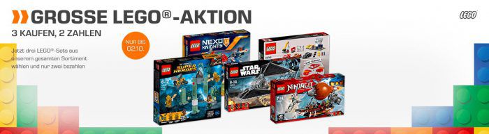 Coole 3 für 2 Lego Aktion bei Saturn – z.B. Große Flugschau, A Wing Starfighter ...etc.