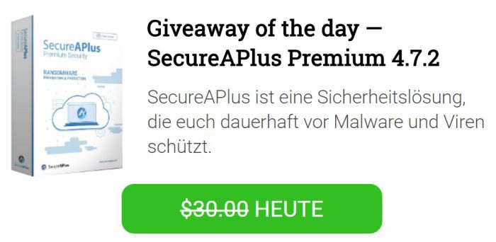 SecureAPlus Premium (2 Jahres Lizenz) kostenlos