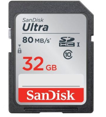 SANDISK Ultra SD  32GB Speicherkarte Class 10 für 8€ (statt 10€)