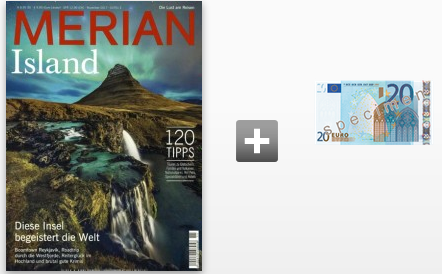 4 Ausgaben Merian Reise Magazin für 23,28€ + 20€ Verrechnungsscheck