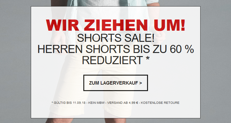 Jeans Direct mit bis zu 60% Rabatt auf Shorts