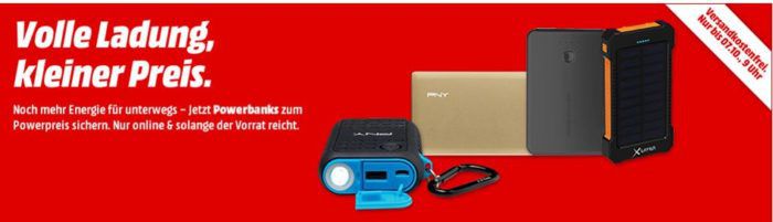 Media Markt Powerbank Aktion   z.B. 3er Pack REALPOWER PB T1 für nur 5€