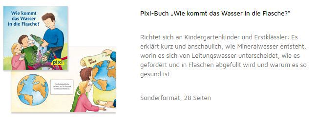 Pixi Buch „Wie kommt das Wasser in die Flasche?“ gratis