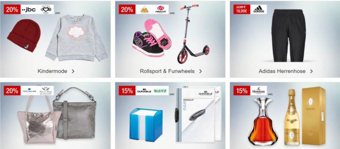 Galeria Kaufhof Sonntagsangebote   z.B. 20% auf ausgewählte Herren & Kinderfashion