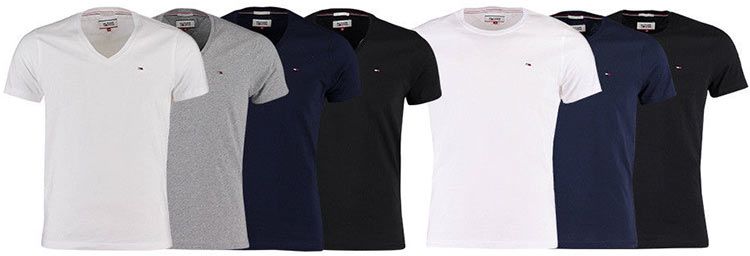 Hilfiger Denim Basic Herren T Shirt in Schwarz, Weiß, Grau oder Marine (S XL) für 14,90€ (statt 25€)