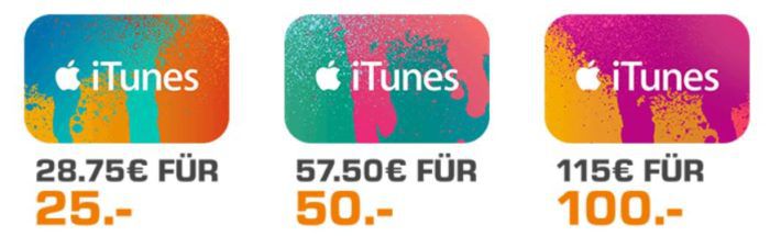 iTunes Guthaben mit 15% extra Guthaben bei Saturns Black Week