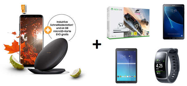 Knaller! Samsung S8 + xBox One S 1TB + Forza Horizon 3 + Ladeschale + 64GB SD + Vodafone 1GB Datenflat + Allnet 25€/Monat (viele andere Bundles möglich)