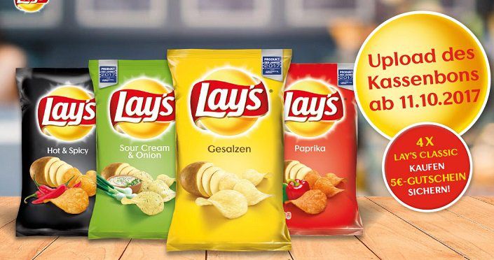 4x Lay’s Classic kaufen dafür 5€ Gutschein bekommen