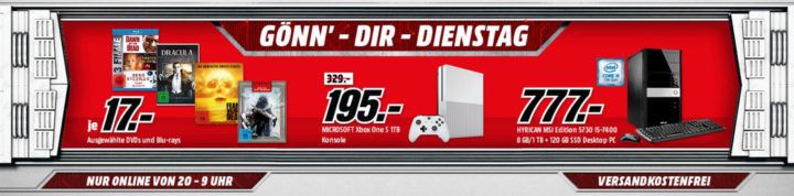 Media Markt Mega Dienstag Sale: günstige Konsolen, Gaming PCs, Notebooks, Games & Co.