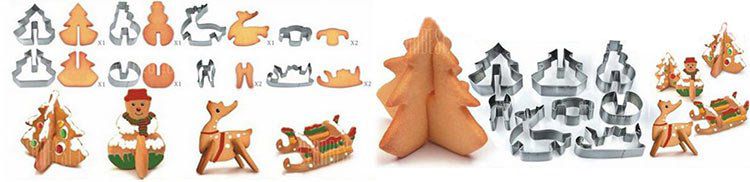 3D Ausstechformen für Weihnachten im 8er Paket für 1,11€