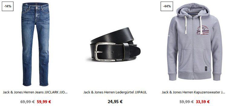 20% Extra Rabatt auf ALLES von Jack & Jones bei Jeans Direct   auch auf reduzierte Artikel