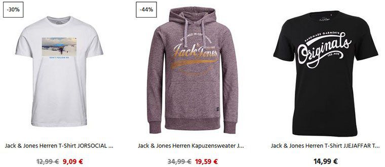 20% Extra Rabatt auf ALLES von Jack & Jones bei Jeans Direct   auch auf reduzierte Artikel
